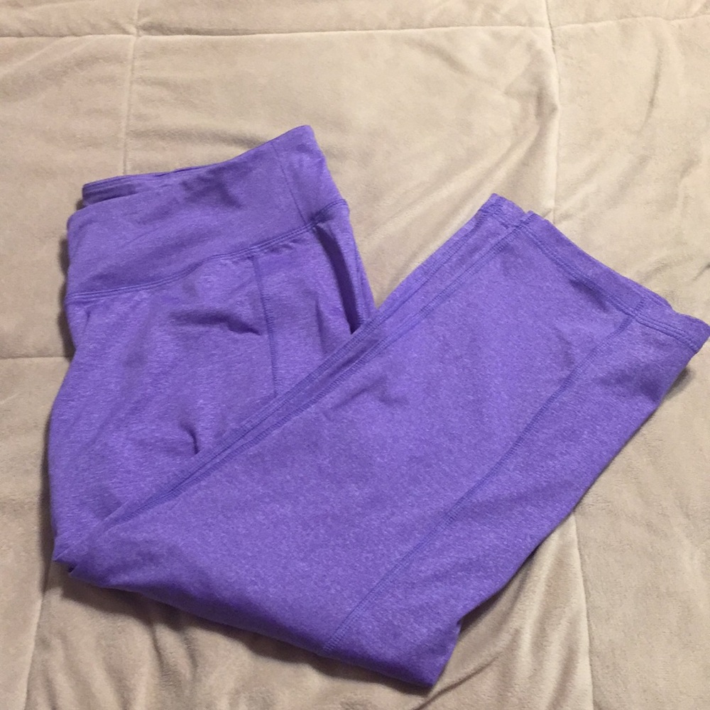 Purple workout capris